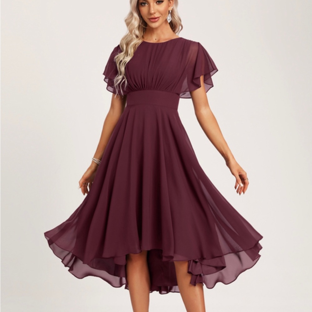 JJs House Elegant Burgundy Dress